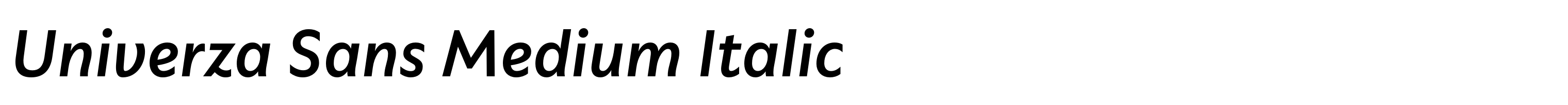 Univerza Sans Medium Italic